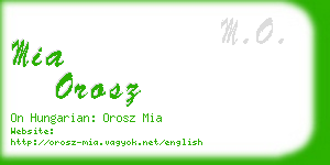 mia orosz business card